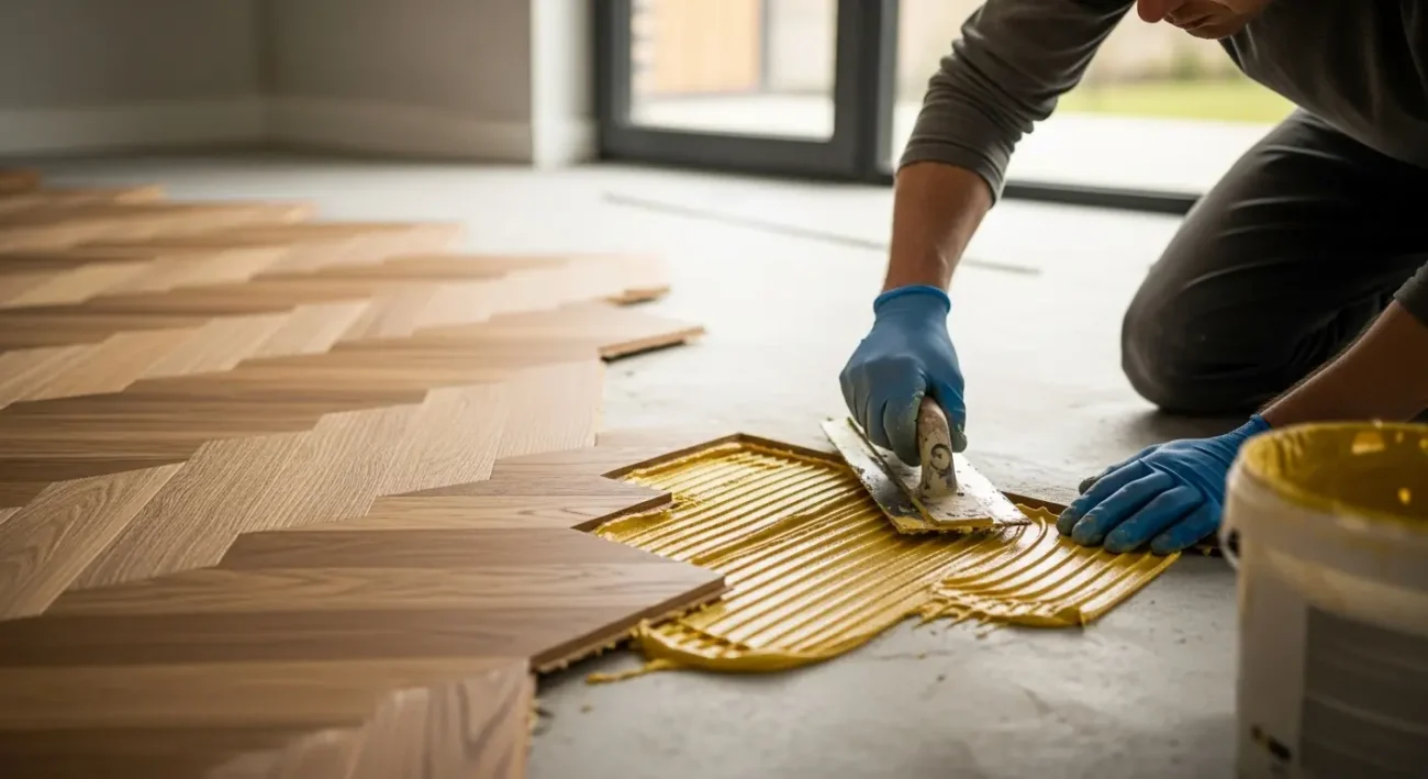 تركيب الباركيه بالغراء