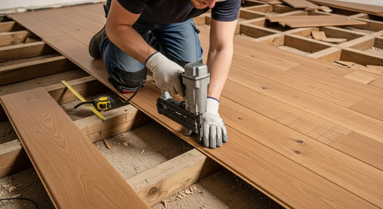 تركيب الباركيه بالمسامير